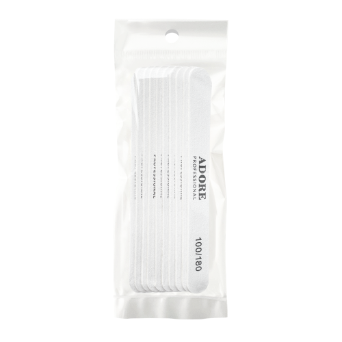 ADORE PROFESSIONAL Disposable Nail Files Set 100/180 - 10 Pieces