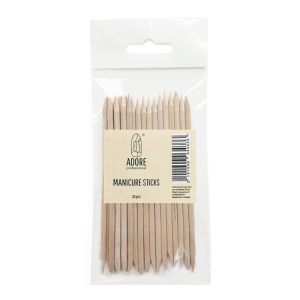 Adore Professional Orange Sticks for Manicure, 20 Pieces